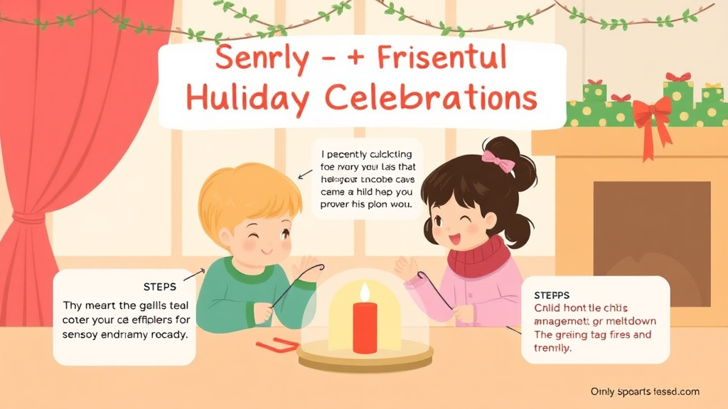 Process flow illustration for putting sensory Friendly Holiday Celebrations into action