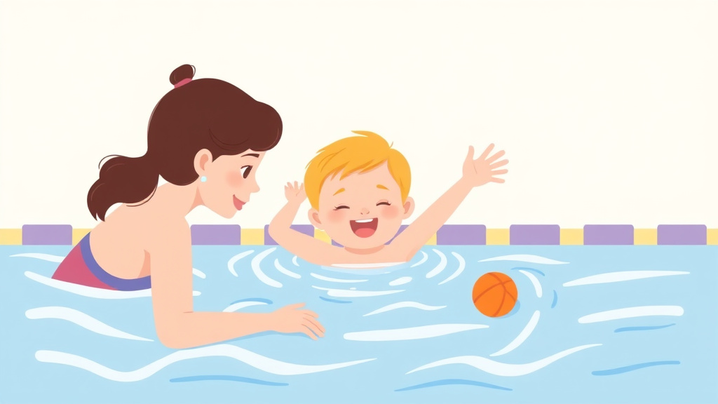 Clear illustration of sensory Friendly Swimming with supporting details