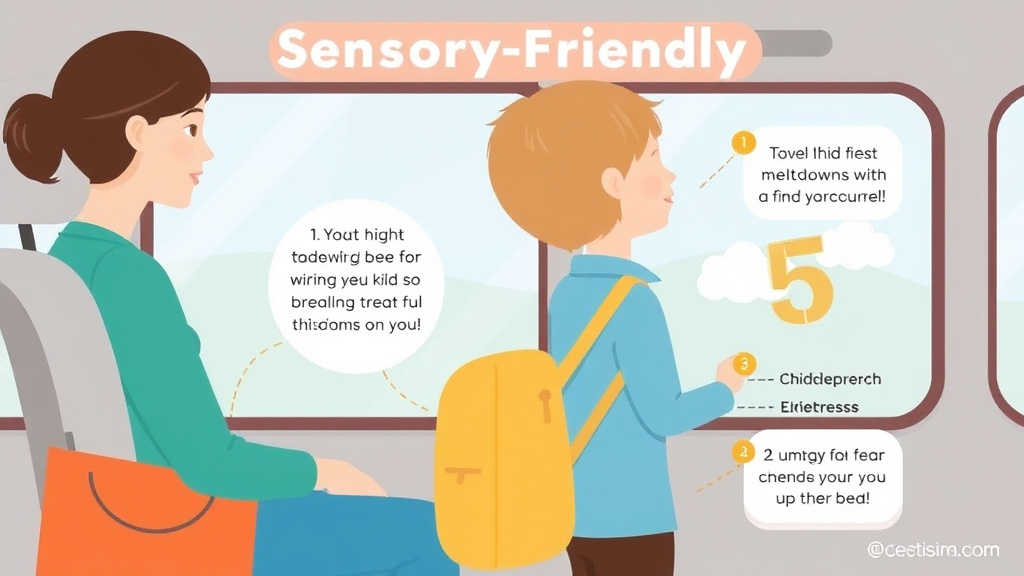 Process flow illustration for putting sensory Friendly Travel Tips into action