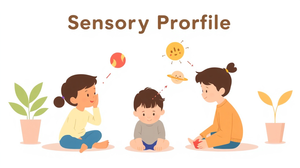 A professional illustration depicting sensory Profile Assessment Explained