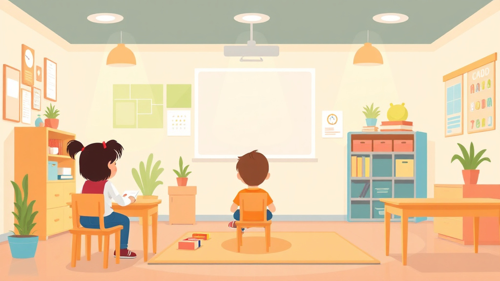 Visual overview of sensory Room At School with key concepts highlighted