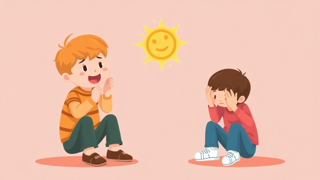 Detailed visual representation of sensory Shutdown Vs Meltdown