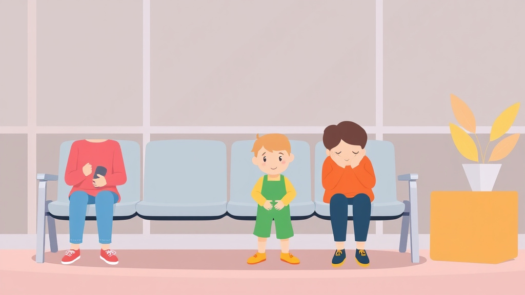 A professional illustration depicting sensory Strategies For Waiting Rooms