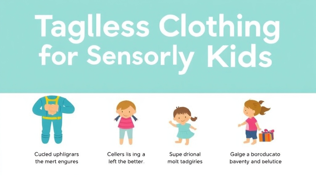 Process flow illustration for putting tagless Clothing For Sensory Kids into action