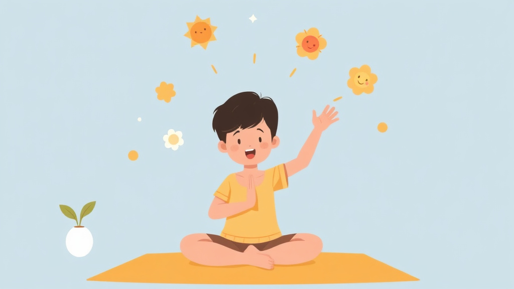 Visual overview of yoga For Sensory Processing with key concepts highlighted