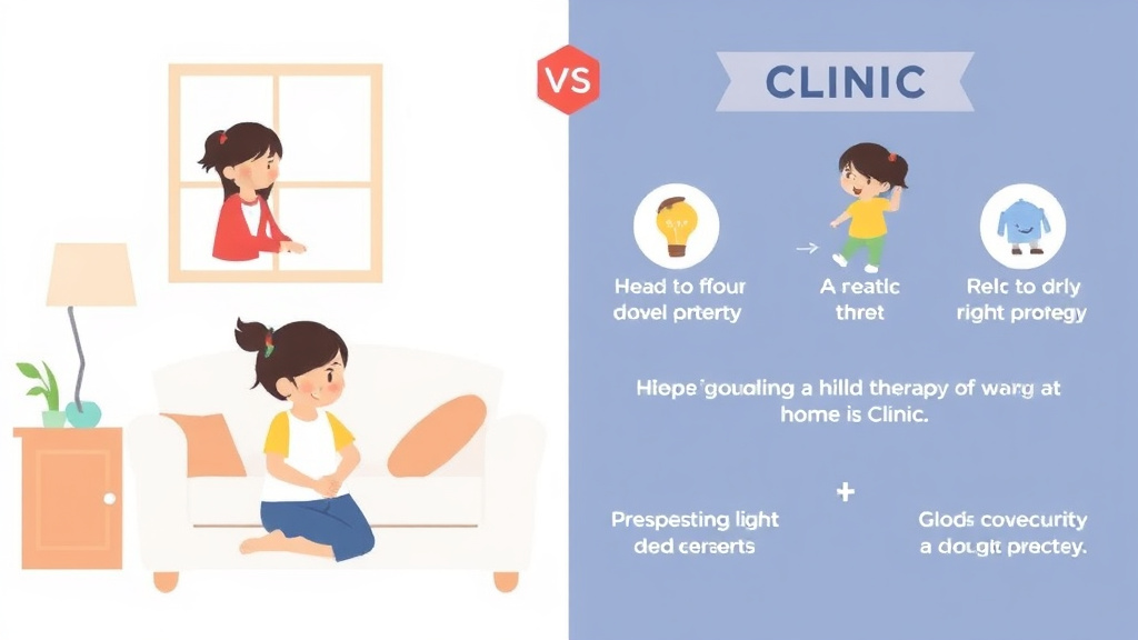 Action-oriented illustration showing how to apply aba Therapy At Home Vs Clinic