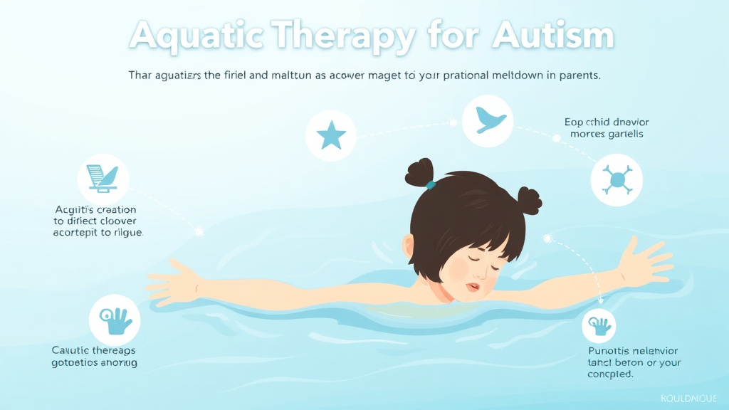 Action-oriented illustration showing how to apply aquatic Therapy For Autism