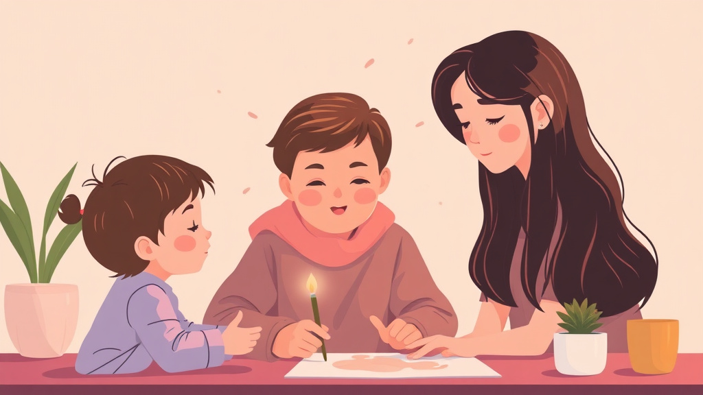 A professional illustration depicting art Therapy For Neurodivergent Children