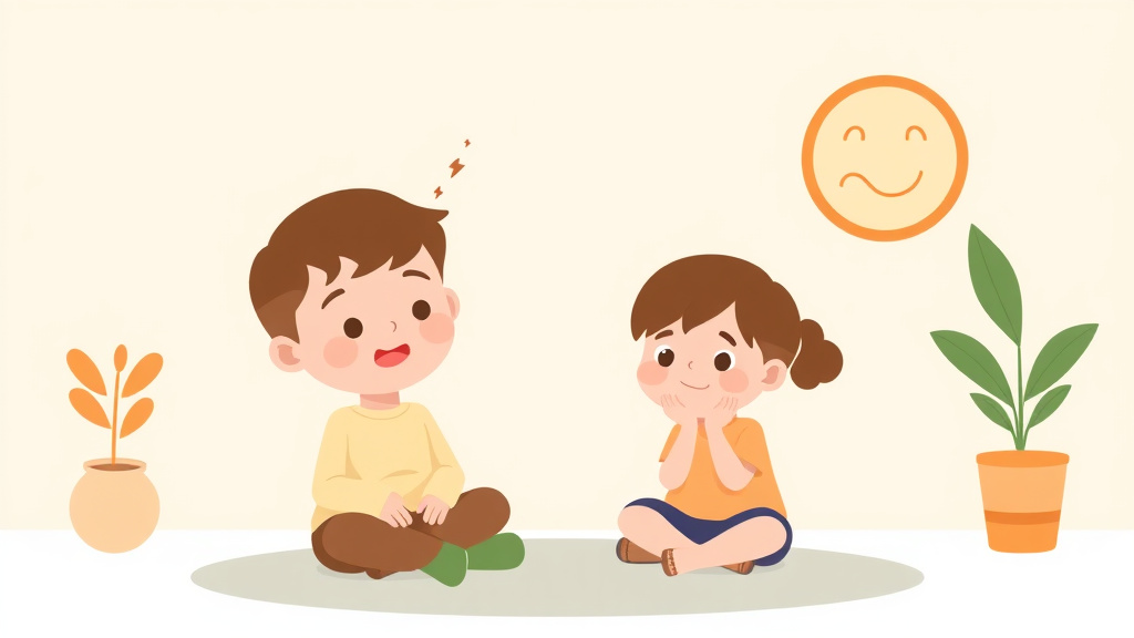 A professional illustration depicting cbt For Children With Anxiety