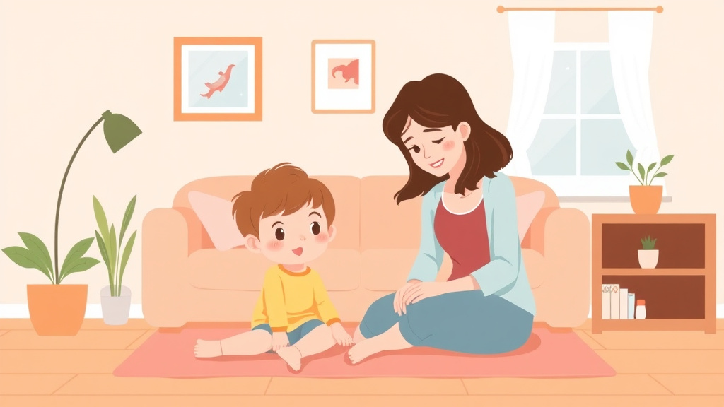 A professional illustration depicting floortime At Home Strategies