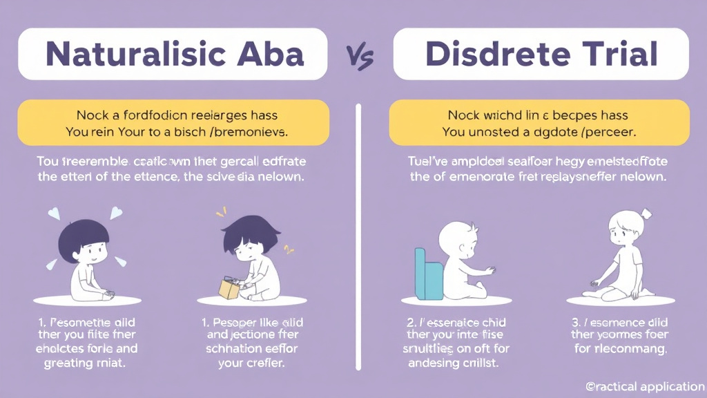 Process flow illustration for putting naturalistic Aba Vs Discrete Trial into action