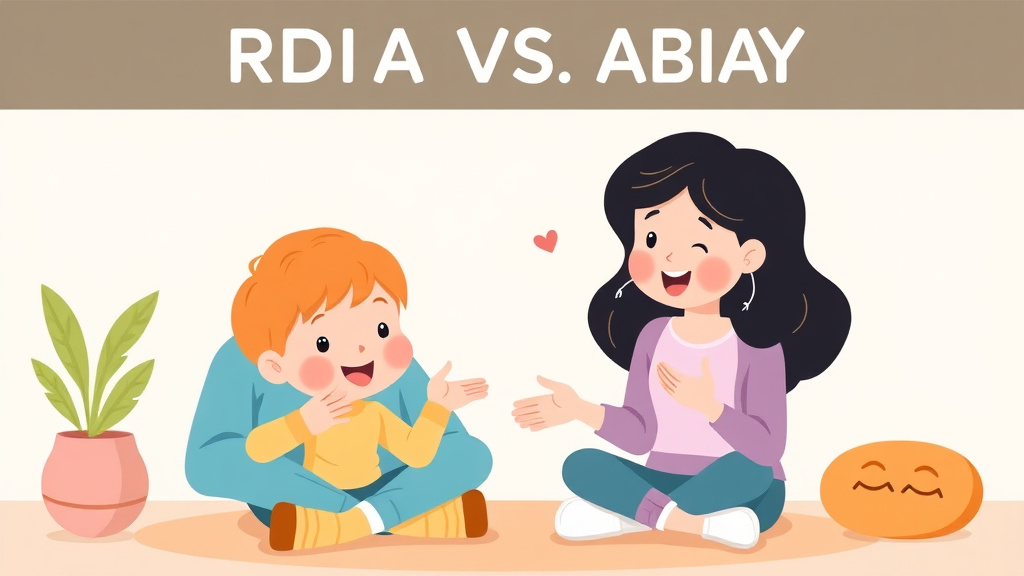 Clear illustration of rdi Vs Aba Therapy with supporting details