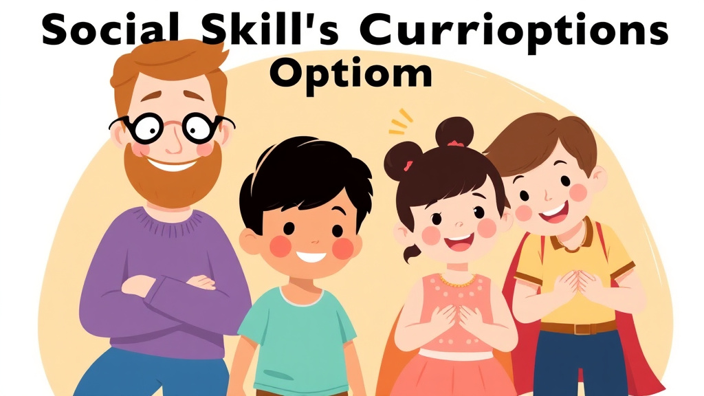 Educational graphic covering the essentials of social Skills Curriculum Options