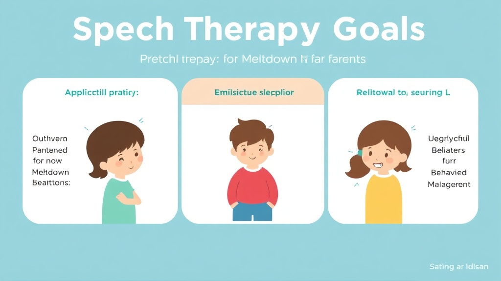 Process flow illustration for putting speech Therapy Goals For Autism into action