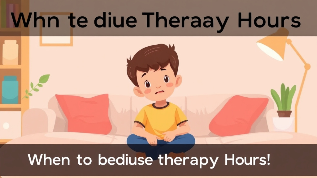 Visual overview of when To Reduce Therapy Hours with key concepts highlighted